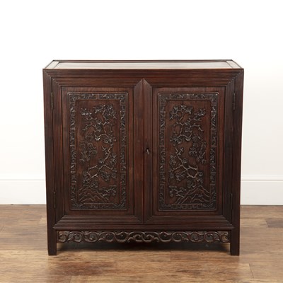 Lot 458 - Hardwood cupboard Chinese, late 19th Century...