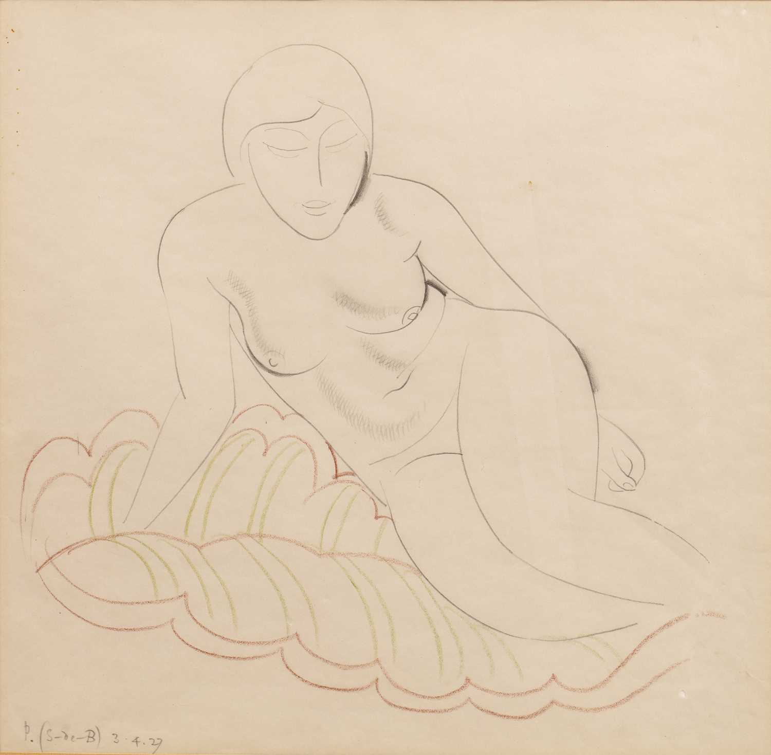 Lot 125 - Eric Gill (1882-1940) Reclining Nude, 1927...