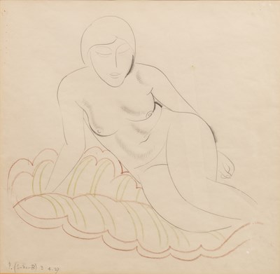 Lot 125 - Eric Gill (1882-1940) Reclining Nude, 1927...