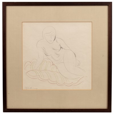 Lot 125 - Eric Gill (1882-1940) Reclining Nude, 1927...