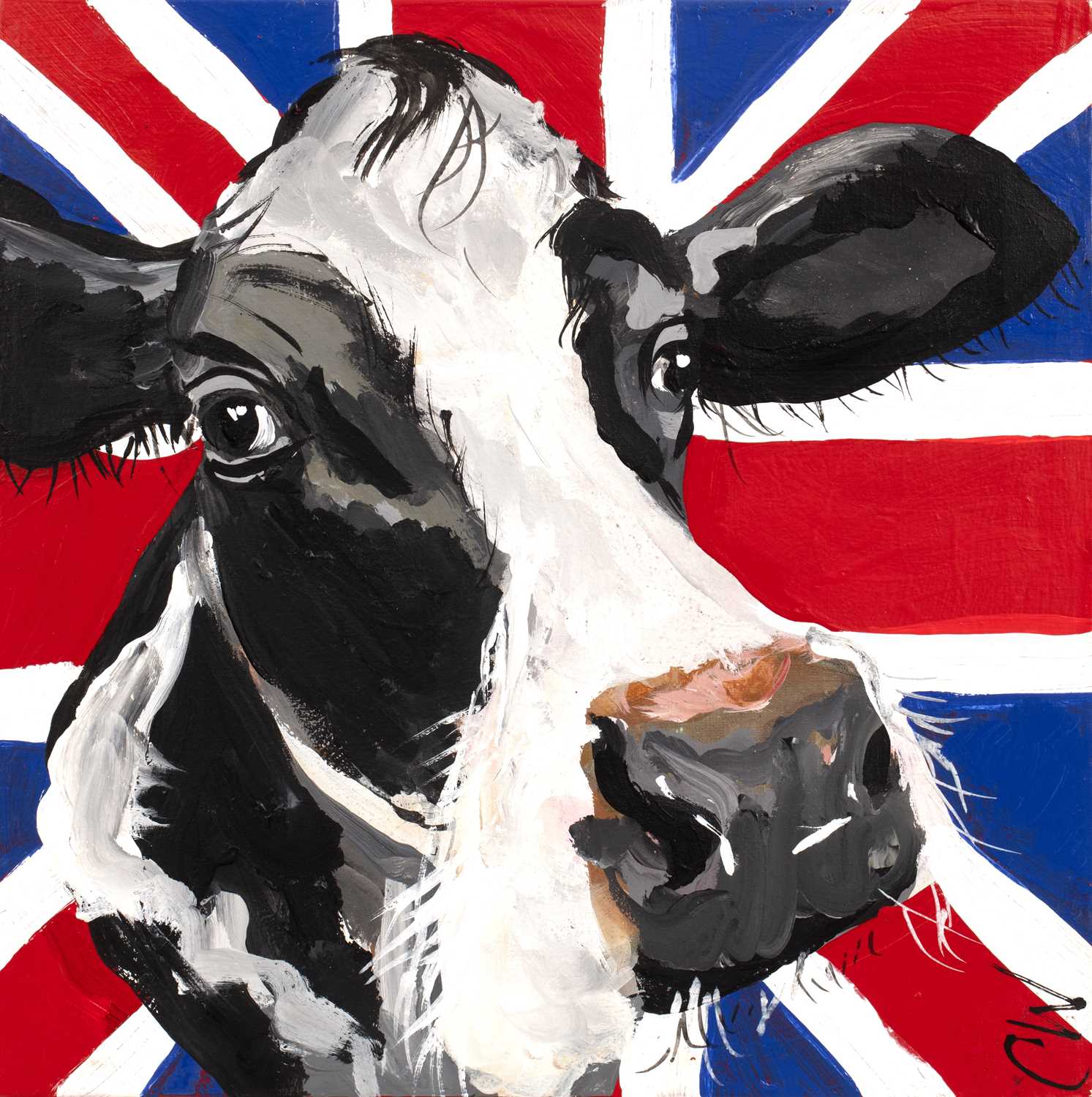 Lot 299 - Caroline Walker (20th century) Union Jack Cow,...