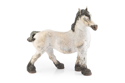 Lot 671 - Lawson Rudge (b.1936) Model of a horse raku...