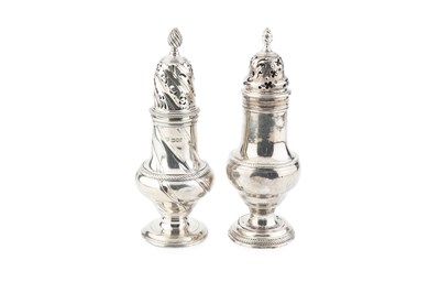 Lot 792 - A George III silver sugar caster, of baluster...