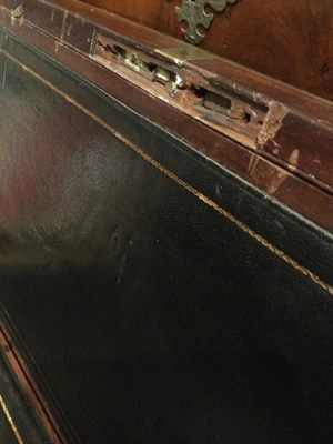 Lot 67 - A William IV mahogany naval campaign writing...