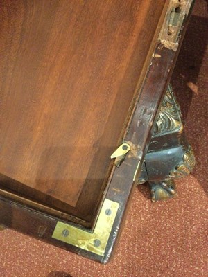 Lot 67 - A William IV mahogany naval campaign writing...