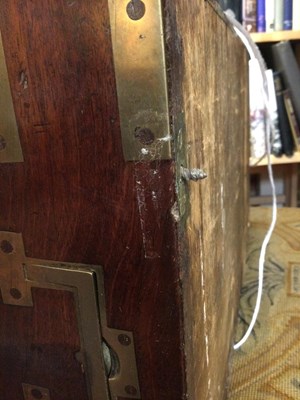 Lot 67 - A William IV mahogany naval campaign writing...
