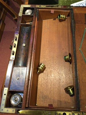 Lot 67 - A William IV mahogany naval campaign writing...