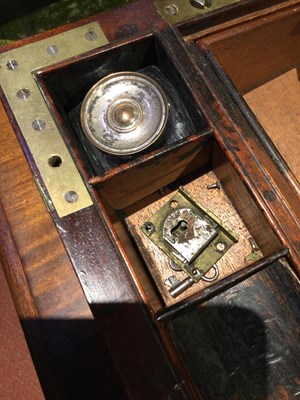 Lot 67 - A William IV mahogany naval campaign writing...
