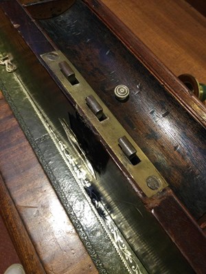 Lot 67 - A William IV mahogany naval campaign writing...