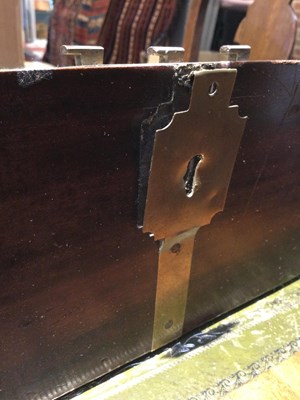 Lot 67 - A William IV mahogany naval campaign writing...