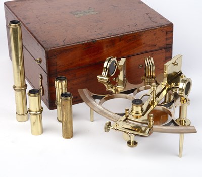 Lot 50 - A brass Sextant by J. Coombes of Davenport...