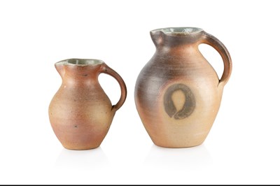 Lot 679 - Svend Bayer (b.1946) Two jugs woodfired, with...