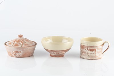 Lot 711 - Philip Wood (b.1957) Bowl, mug, and casserole...