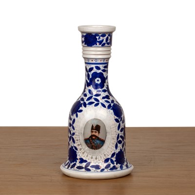 Lot 171 - Ottoman porcelain hookah lamp base Turkish...