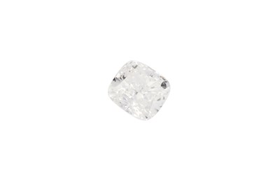 Lot 294 - An unmounted cushion-shaped diamond...