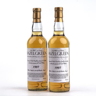 Lot 307 - Two 70cl bottles of whisky labeled Hazelgreen...