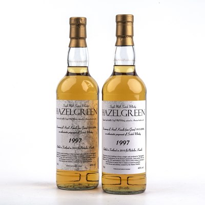 Lot 308 - Two 70cl bottles of whisky labeled Hazelgreen...