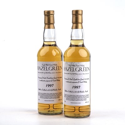 Lot 309 - Two 70cl bottles of whisky labeled Hazelgreen...