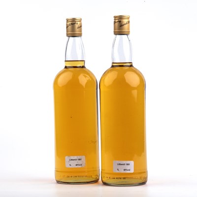 Lot 317 - Two 1 Litre bottles of Littlemill 1991 whisky 40%