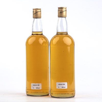 Lot 318 - Two 1 Litre bottles of Littlemill 1991 whisky 40%