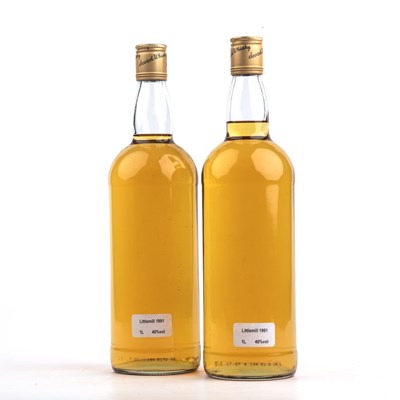 Lot 320 - Two 1 Litre bottles of Littlemill 1991 whisky 40%