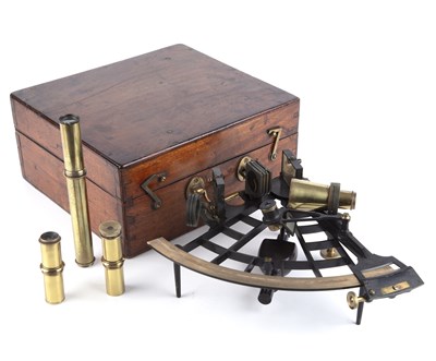 Lot 55 - A brass sextant by Heath and Co London, with...