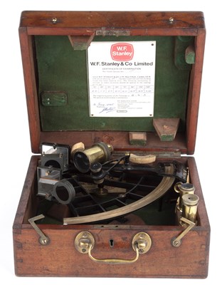 Lot 55 - A brass sextant by Heath and Co London, with...