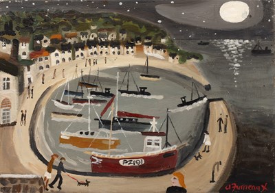 Lot 362 - Alan Furneaux (b. 1953) Penzance harbour by...