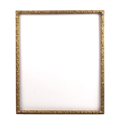 Lot 571 - An 18th century gilt frame, the borders carved...