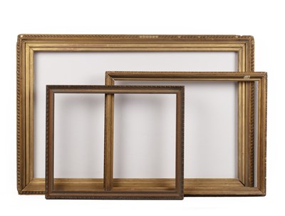 Lot 567 - A 19th century gilt frame, the border moulded...