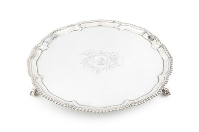 Lot An early George III silver salver, with shaped...