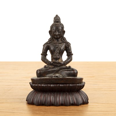 Lot 218 - Bronze figure of Amitayus 18th Century or...