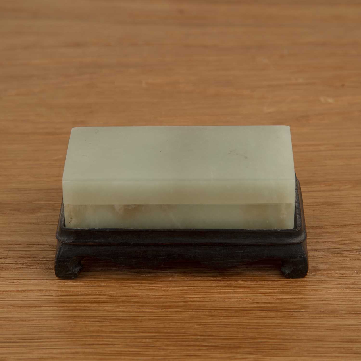 Lot 217 - Pale green jade box and cover Chinese, 18th...