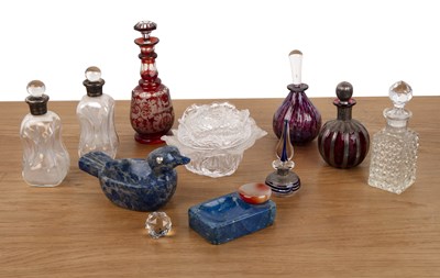 Lot 419 - Collection of seven scent bottles including a...