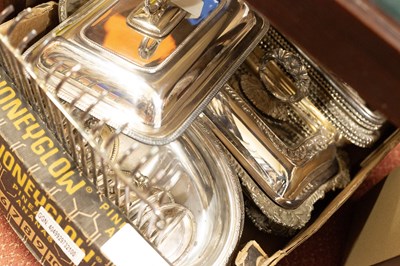 Lot 842 - Two pairs of 19th century silver plated oval...