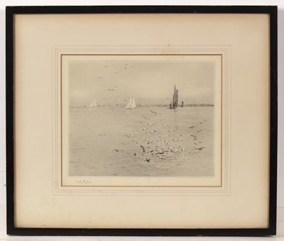 Lot 62 - William Lionel Wyllie (1851-1931) 'White Wings'...