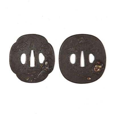 Lot 242 - Two iron tsubas Japanese, 17th/18th Century...