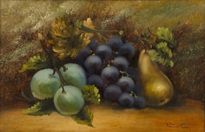 Lot 457 - Vincent Clare (1855-1930) Still life - grapes,...