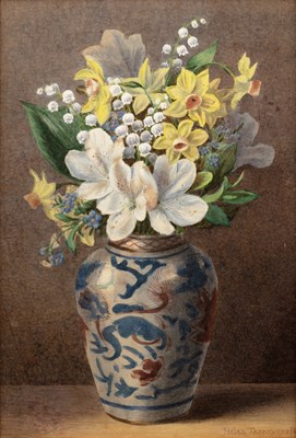 Lot 411 - Helen Thornycroft (1848 - 1937) Flowers in an...