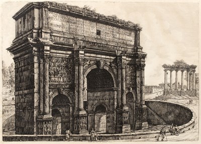 Lot 51 - Luigi Rossini 'Veduta dell Arco di Settimio...