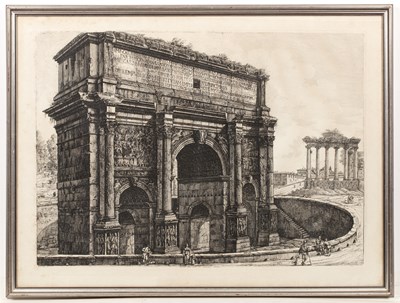 Lot 51 - Luigi Rossini 'Veduta dell Arco di Settimio...