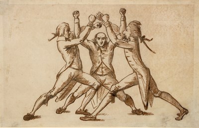 Lot 495 - English school (18th century) Fisticuffs,...