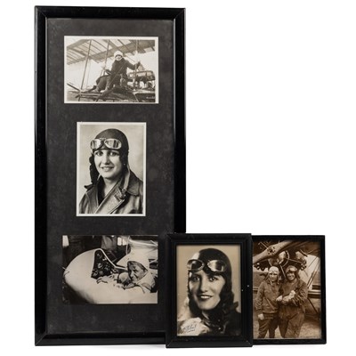 Lot Aviatrix- A group of five photographs of famous pilots MH10