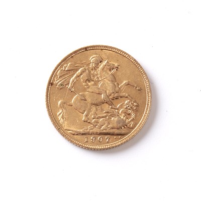 Lot 344 - An Edward VII gold sovereign dated 1907