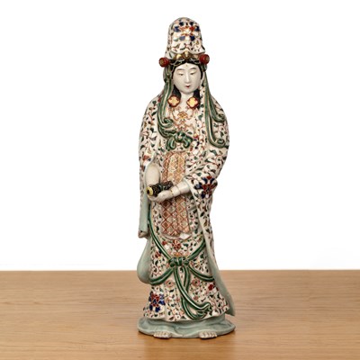 Lot 103 - Standing Satsuma model of Guanyin Japanese,...