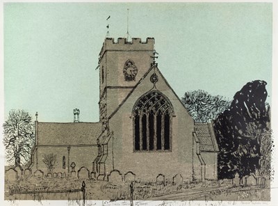 Lot 162 - Robert Tavener (1920-2004) Dinton Church, St...