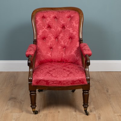 Lot 406 - A Victorian mahogany armchair