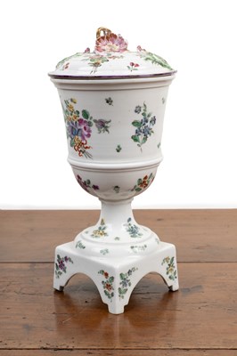 Lot 63 - A Mennecy porcelain vase and cover