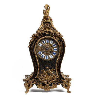 Lot 68 - A mid-19th century French Boulle-style bracket clock