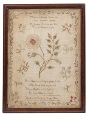 Lot 43 - A George III silk sampler worked at York by...